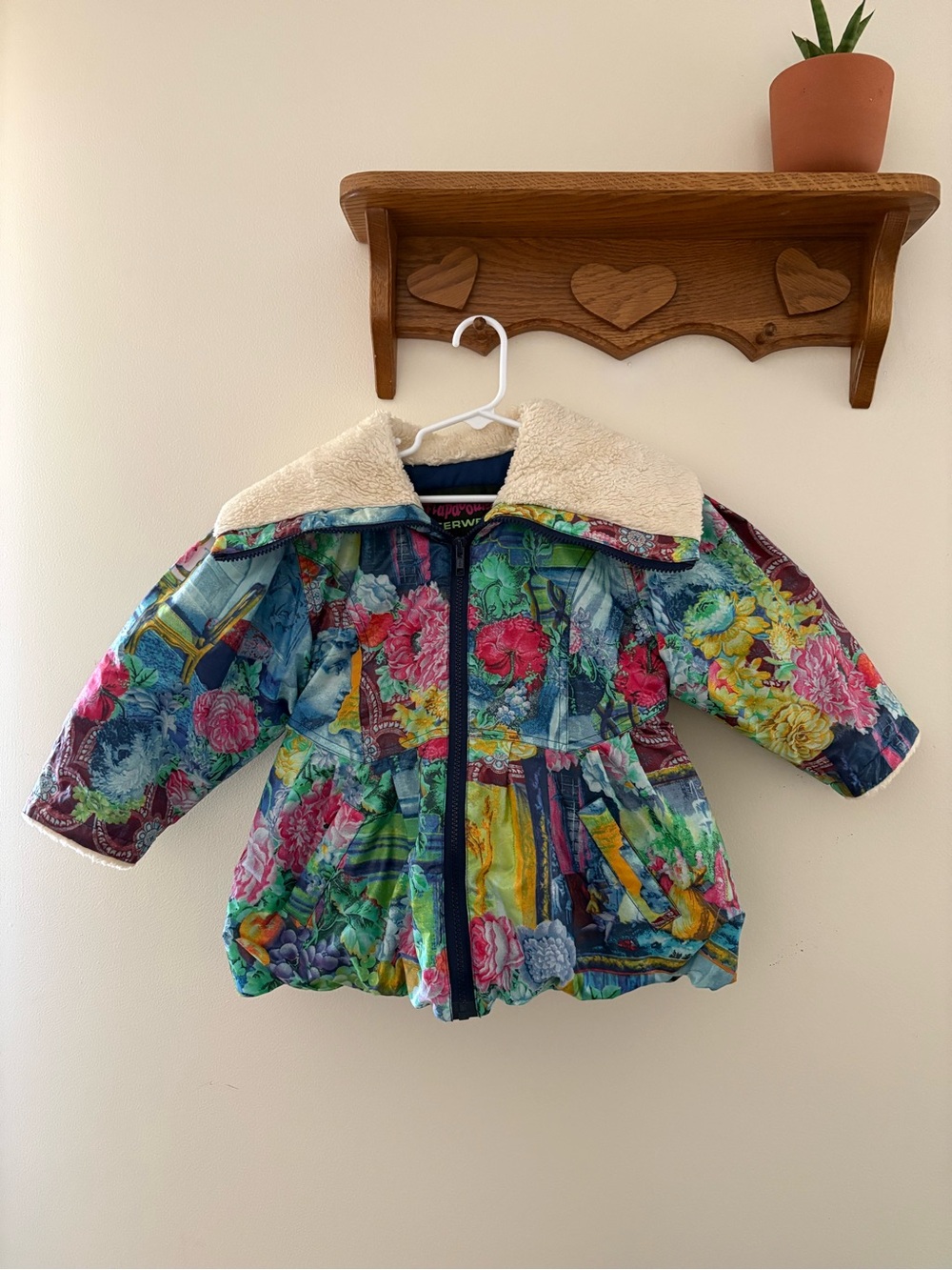 Vintage 90s Flapdoodles Colorful Kids Coat Size 2 (Best Fit 3-4)